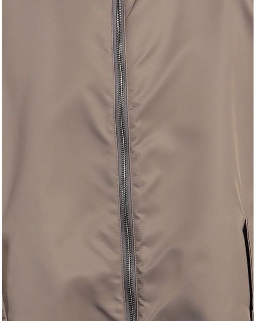 Emporio Armani Brown Khaki Coat Virgin Wool, Polyester for men