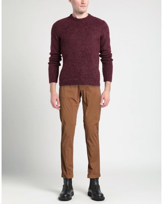 Briglia 1949 Brown Pants Cotton, Polyester, Elastane for men
