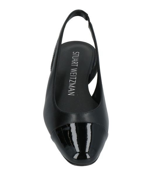 Stuart Weitzman Black Ballet Flats Leather