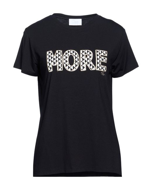 Clips More Black T-Shirt Viscose, Elastane, Polyester, Polyamide
