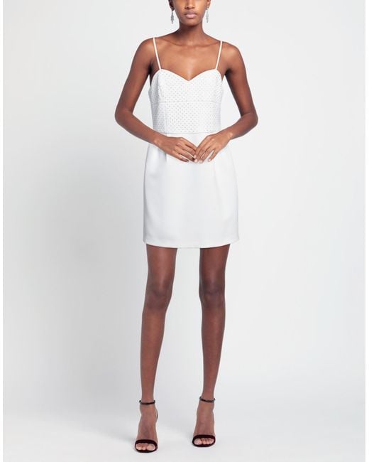 Blugirl Blumarine White Mini Dress Polyester, Elastane