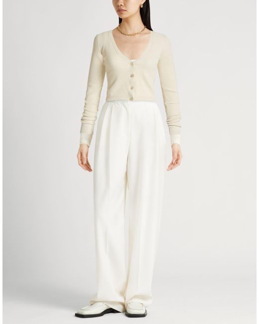 Agnona Natural Cardigan Cotton, Cashmere, Metal