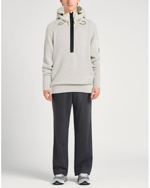 C P Company White Light Sweater Wool, Polyamide for men