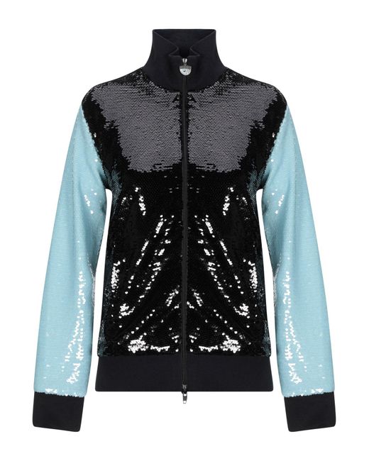 Chiara Ferragni Black Sweatshirt Polyester, Polyethylene