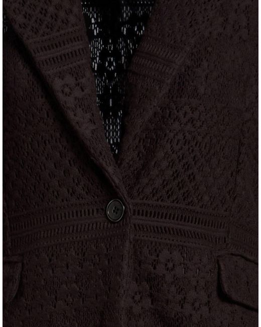 Liu Jo Black Blazer Cotton, Polyamide, Elastane
