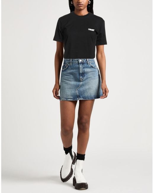 MSGM Black T-Shirt Cotton