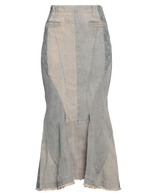 MARINE SERRE Gray Midi Skirt