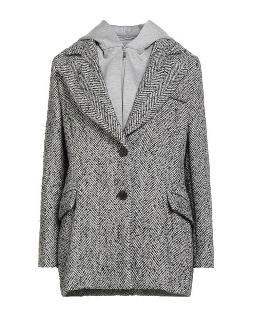 Motel Gray Jacket Polyester, Acrylic, Wool, Polyamide, Elastane