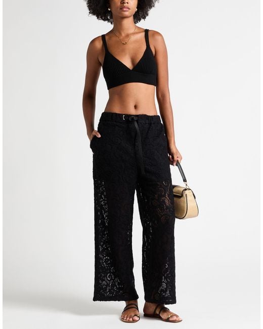 White Sand Black Pants
