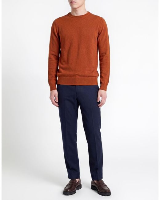 Aragona Brown Brick Sweater Merino Wool, Cashmere for men