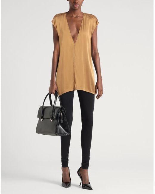 Rick Owens Brown Top Acetate, Viscose