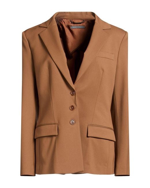 Alberta Ferretti Brown Blazer Virgin Wool, Elastane