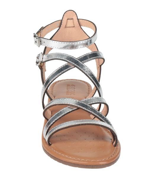 Geox White Sandals Leather