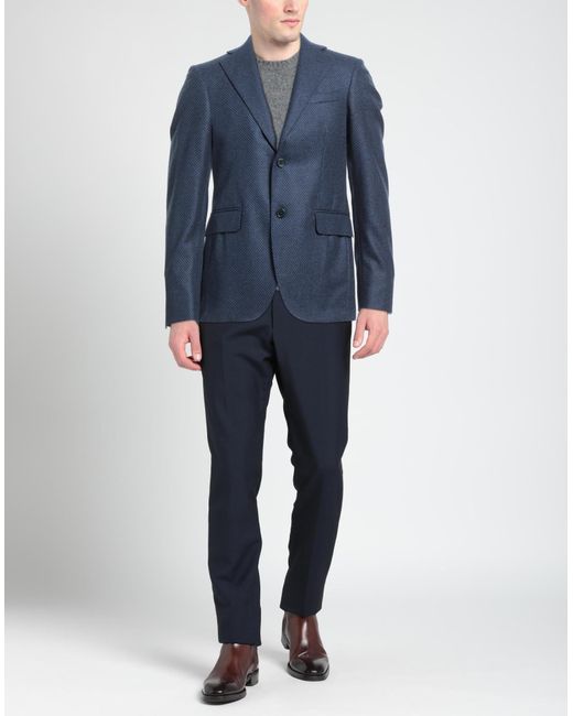 Angelo Nardelli Blue Suit Jacket for men