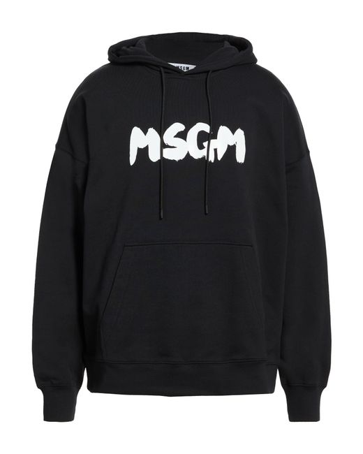 MSGM Black Sweatshirt Cotton for men