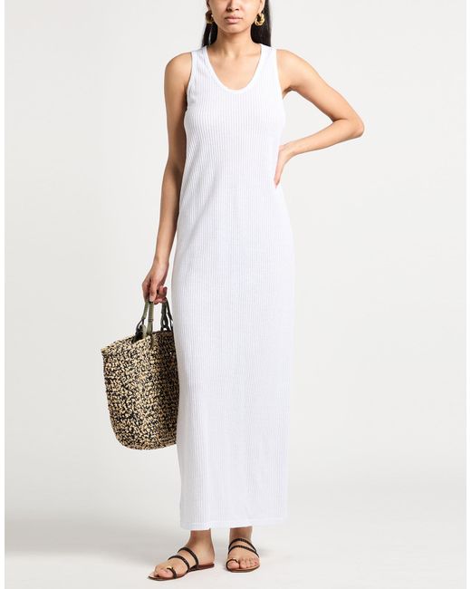 Crossley White Maxi Dress Cotton, Linen, Polyamide