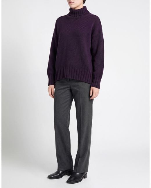Aragona Blue Turtleneck Wool