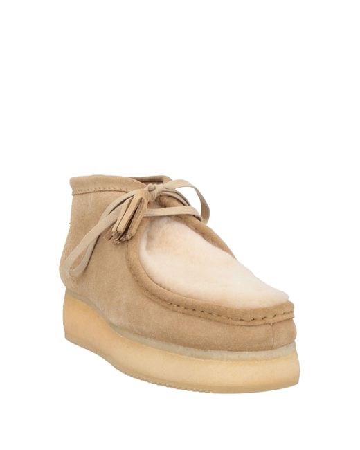 Clarks Natural Ankle Boots Leather
