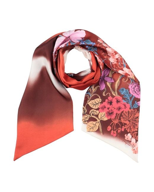 Ferragamo Red Scarf Silk