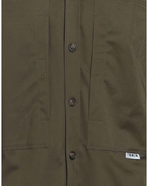 Berna Green Military Shirt Cotton, Elastane for men