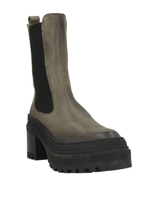 Miss Unique Black Ankle Boots Leather