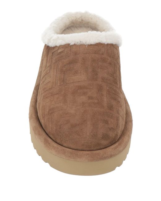 Fendi Brown Mules & Clogs Leather for men