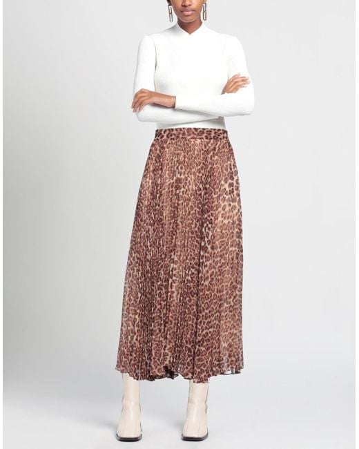 Twinset Brown Midi Skirt