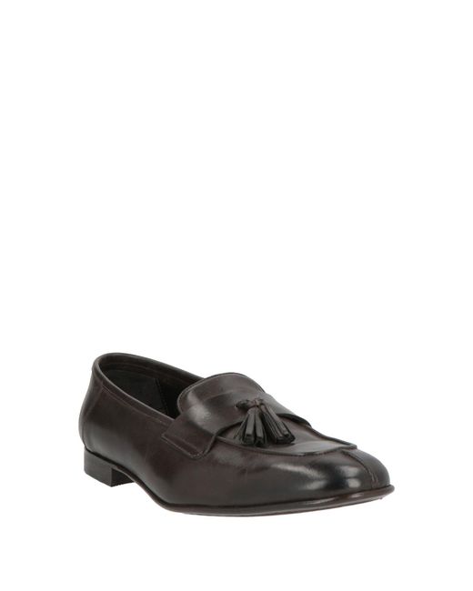 Baldinini Gray Loafers Calfskin for men