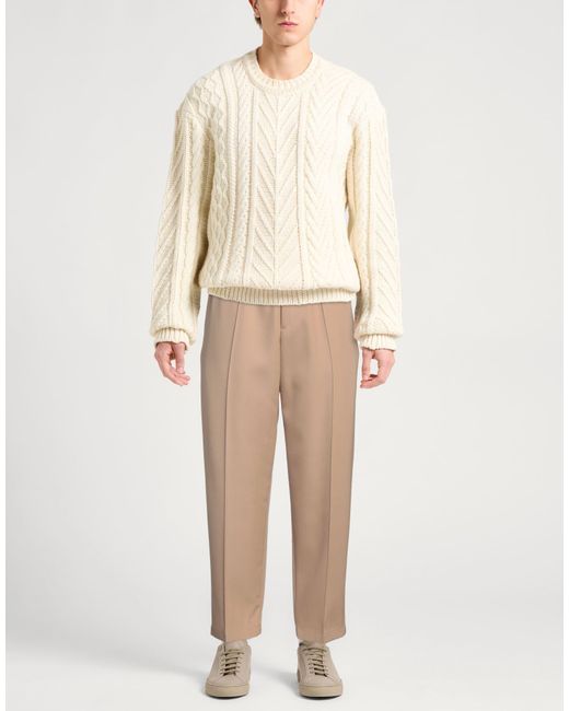Jil Sander Natural Sand Pants Wool for men