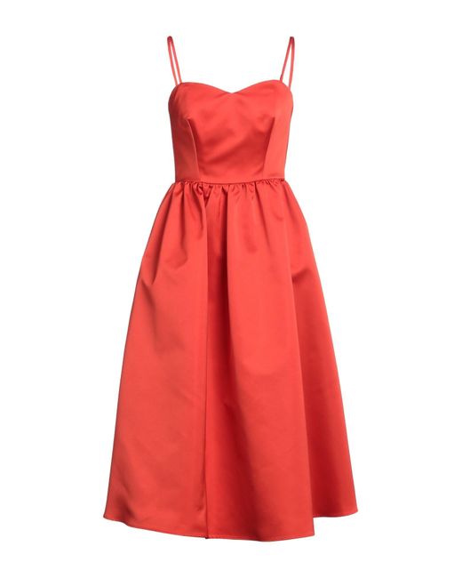 P.A.R.O.S.H. Red Midi Dress