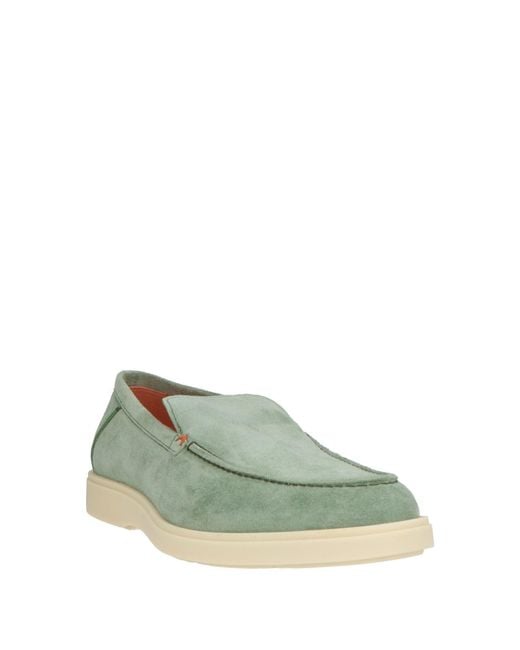 Santoni Green Loafers Leather for men