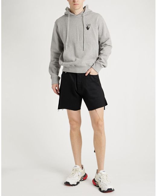 Rick Owens Black Denim Shorts Cotton for men