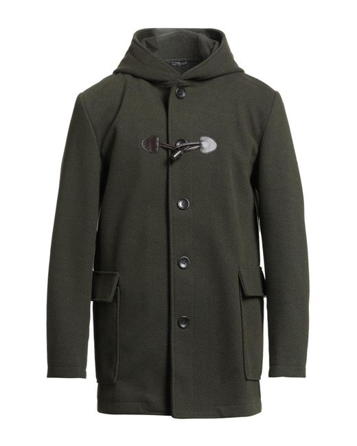 Daniele Alessandrini Black Coat Polyester for men