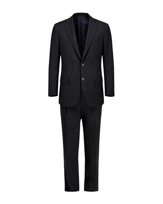Kiton Black Suit Wool for men