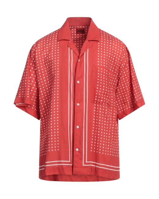 Camicia di HUGO in Red da Uomo