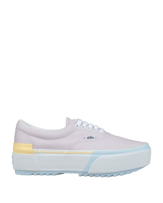 Vans White Ua Era Stacked Lilac Sneakers Textile Fibers