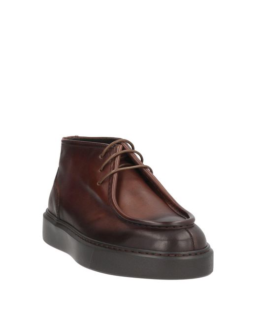 Doucal's Brown Ankle Boots Leather for men