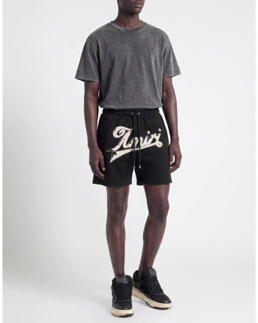 Amiri Black Shorts & Bermuda Shorts Cotton for men