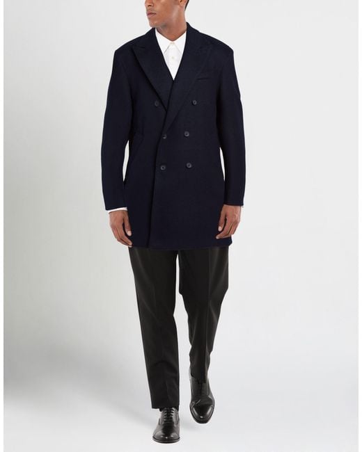 BERNESE Milano Blue Midnight Coat Polyester for men