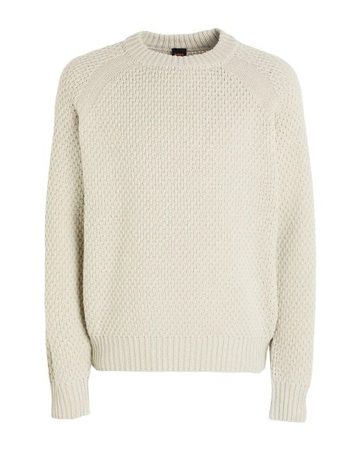 Boss White Sweater Wool, Polyamide for men