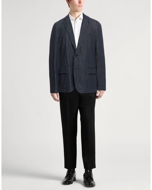 Dondup Blue Blazer Cotton for men