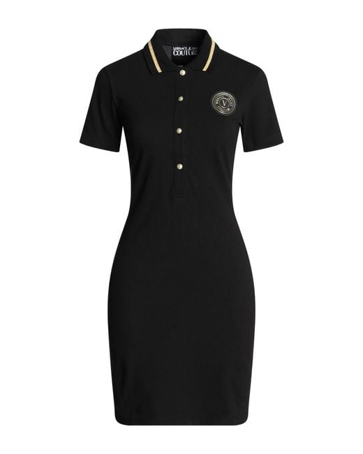 Versace Jeans Couture Black Mini Dress Cotton