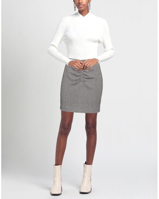 Nanushka Gray Mini Skirt