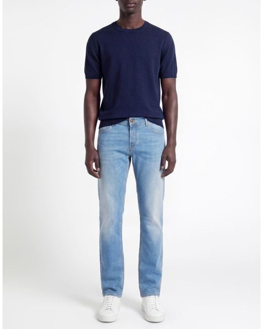 Hand Picked Blue Jeans Cotton, Elastane for men