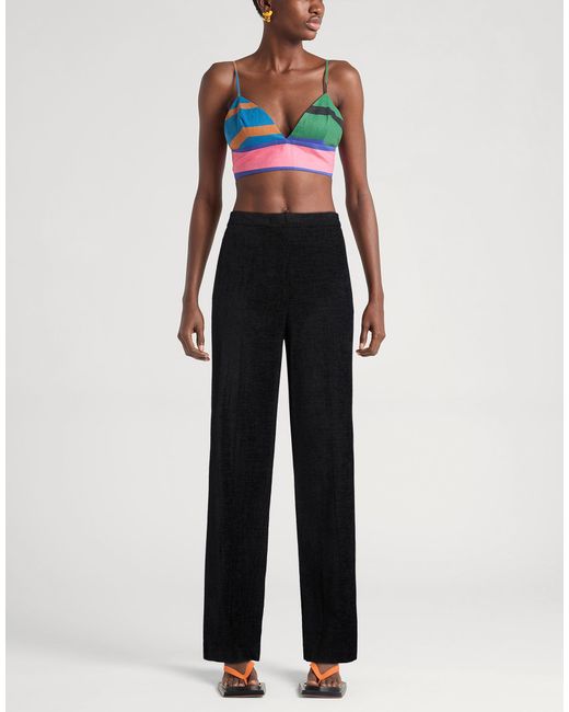 Kaos Black Pants Viscose, Cotton, Polyamide