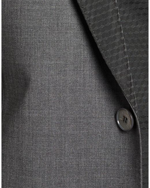 Manuel Ritz Gray Suit Virgin Wool, Elastane for men