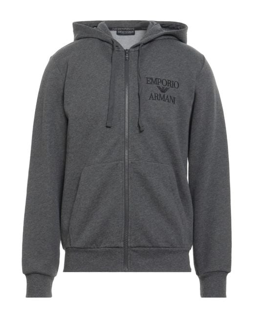 Emporio Armani Gray Underwear Sweatshirt Cotton, Polyester, Elastane for men