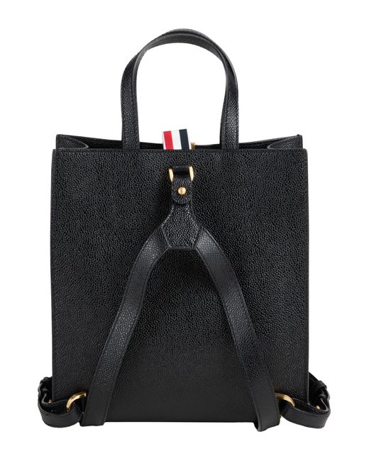 Thom Browne Black Backpack Leather