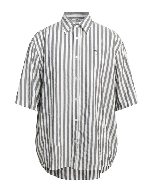Acne White Shirt Viscose, Polyester for men
