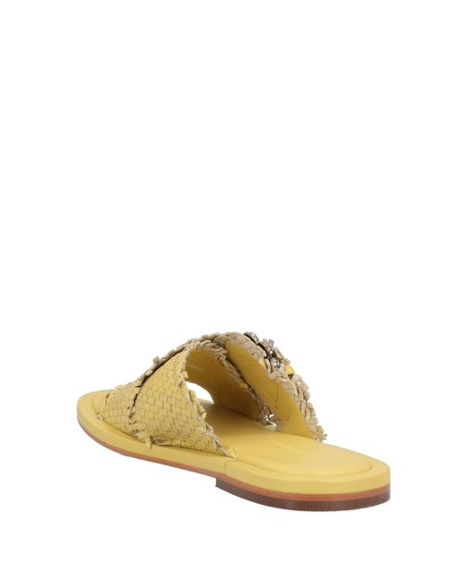 Emanuélle Vee Yellow Sandals Soft Leather